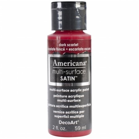 DECO ART Americana Multi-Surface Satin Acrylic Paint 2oz-Dark Scarlet DE381035
